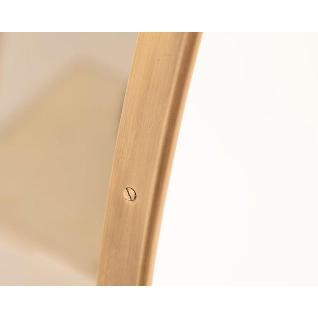 Gold Convex Mirror with Brass Frame by Johanna Grawunder For Sale - Image 8 of 10