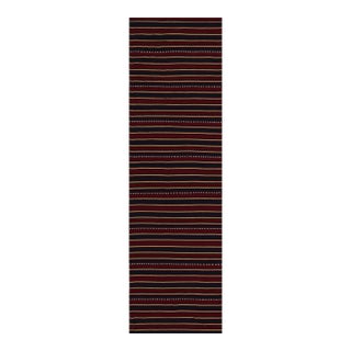 1950s Vintage Afghani Tribal Kilim Rug With Horizontal Stripes - 2'11''x10' For Sale