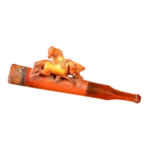 Vintage 1910s Carved Horses Genuine Meerschaum Tobacco Pipe