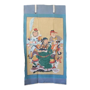 Chinese Canvas Color Ink 3 Men of Oath of Peach Garden Painting Art