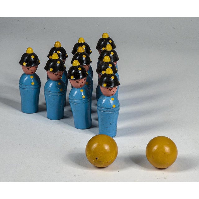 Wooden Toy Bowling Game from Gurman Matelica, Italy, 1940s, Set of 12 For Sale - Image 6 of 9