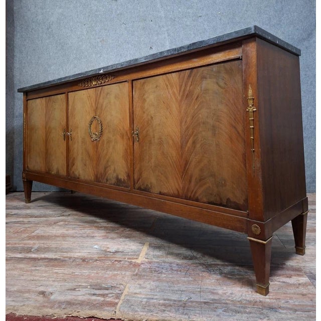20th Century Empire Mahogany Veneer Sideboard For Sale - Image 6 of 8