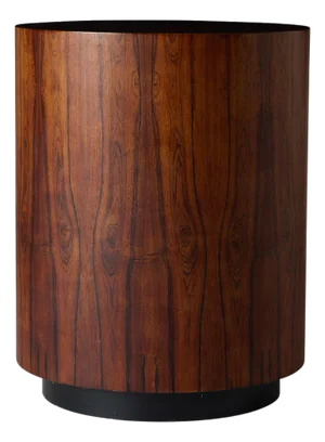 1960s Rosewood Drum Side Table Attributed to Harvey Probber