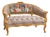1975 French Artisan Louis XVI Gold Velvet Settee For Sale