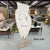 Glass Art Deco Coastal Marquis Collection of Beverly Hills Tessellated Stone Full Length Floor Mirror For Sale - Image 7 of 9