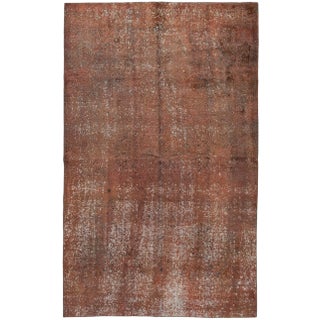Mid 20th Century Vintage Overdyed Rug For Sale