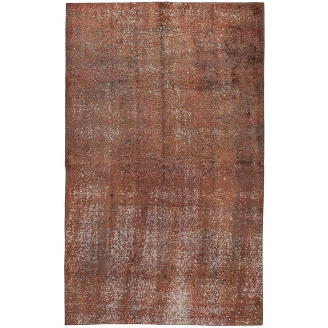 Mid 20th Century Vintage Overdyed Rug For Sale