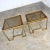 Modern End Tables 2 Sizes Brass Plated Dark Wood & Smoked Glass Rectangles by Thomasville Furniture Style of Milo Baughman, a Pair For Sale - Image 6 of 17