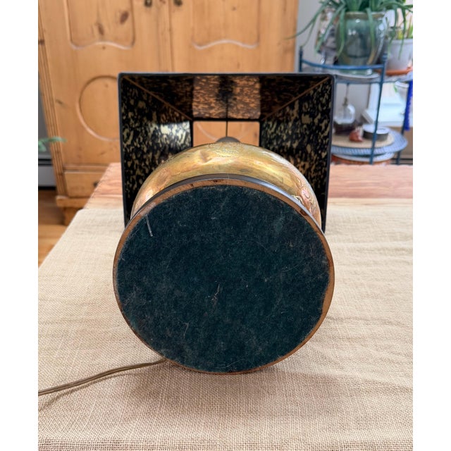 Mid-Century Brass Incense Burner Table Lamp For Sale - Image 12 of 12