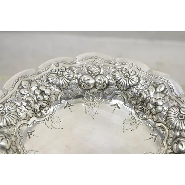 Walker & Hall Walker & Hall Sheffield Silver Plated Regency Fruit Shell Compote Platter Stand For Sale - Image 4 of 10
