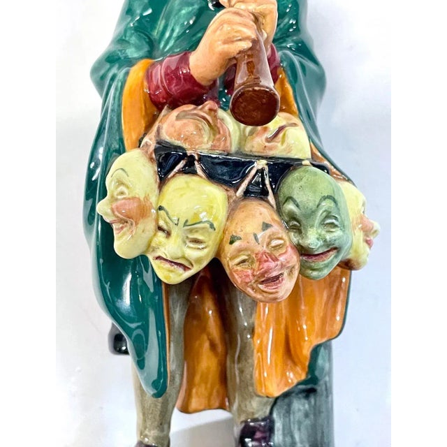 Ceramic Vintage Royal Doulton Mask Seller Figurine For Sale - Image 7 of 8