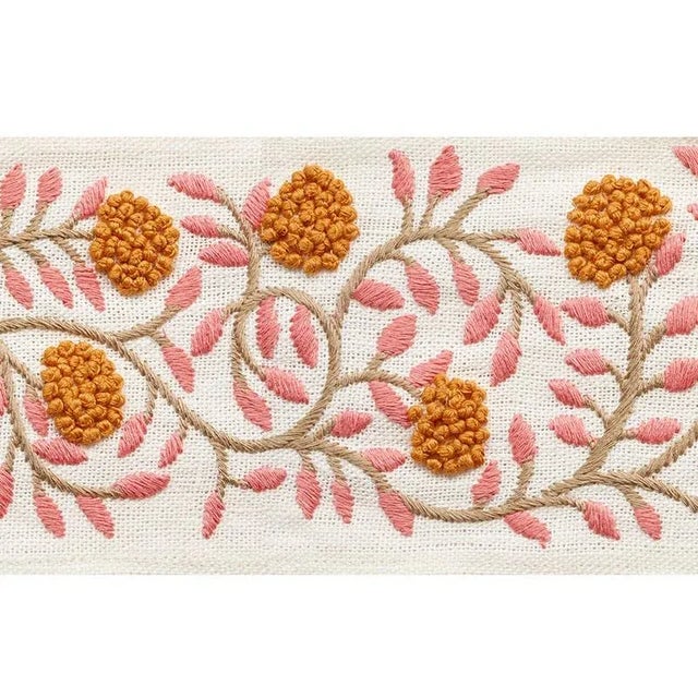 With a winding, embroidered floral design accentuated by French knots, Ashoka Tape adds an element of handcrafted beauty...