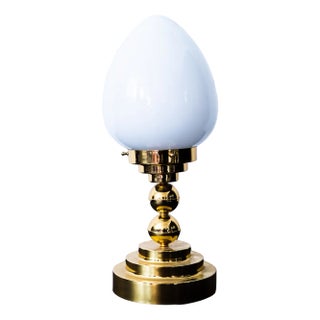 Art Nouveau Table Lamp in Brass For Sale