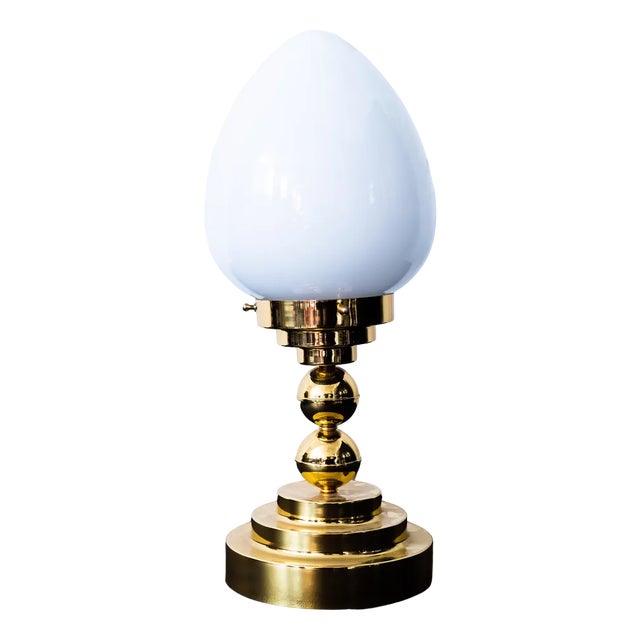 Art Nouveau Table Lamp in Brass For Sale