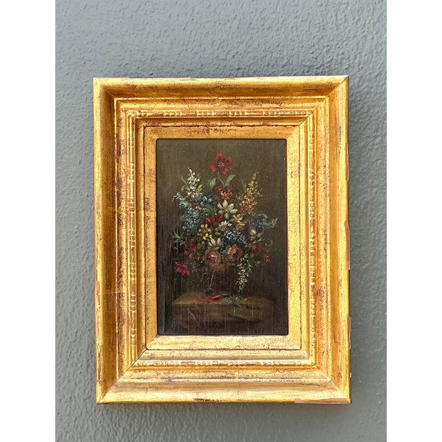 Vintage Original Floral Oil on Canvas For Sale In West Palm - Image 6 of 12