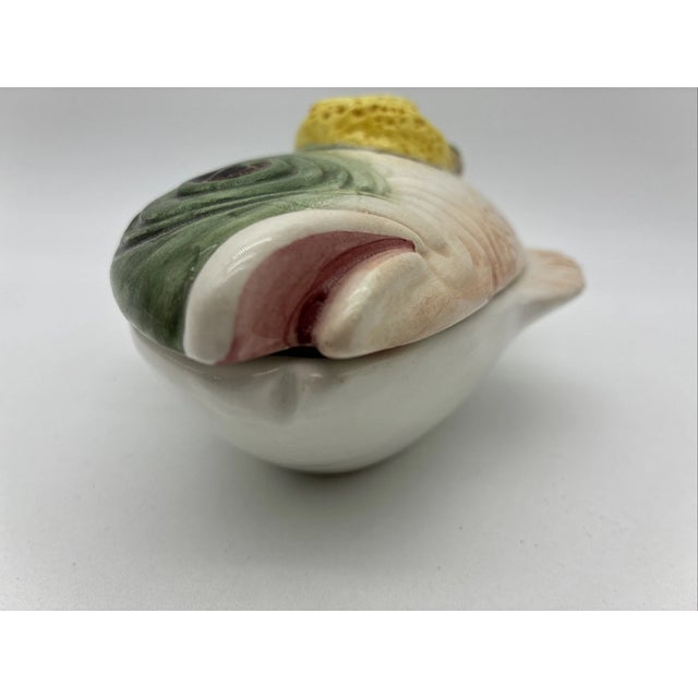 Vintage Majolica Vietri Fish Shape Soup Tureen For Sale In Phoenix - Image 6 of 7