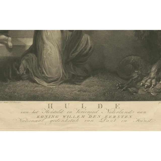 After Pieneman, Allegory: King Willem I of the Netherlands, 1815, Engraving For Sale - Image 6 of 12