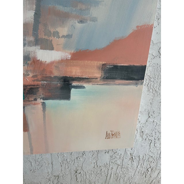 Contemporary 1990s Pair of Canvas Abstracts by Lee Reynolds For Sale - Image 3 of 12