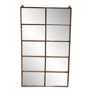 1960s Heavy Metal Frame Mirror For Sale