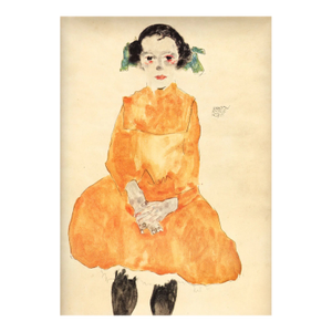 Schiele Lithograph 21 Girl in Yellow Dress 1968