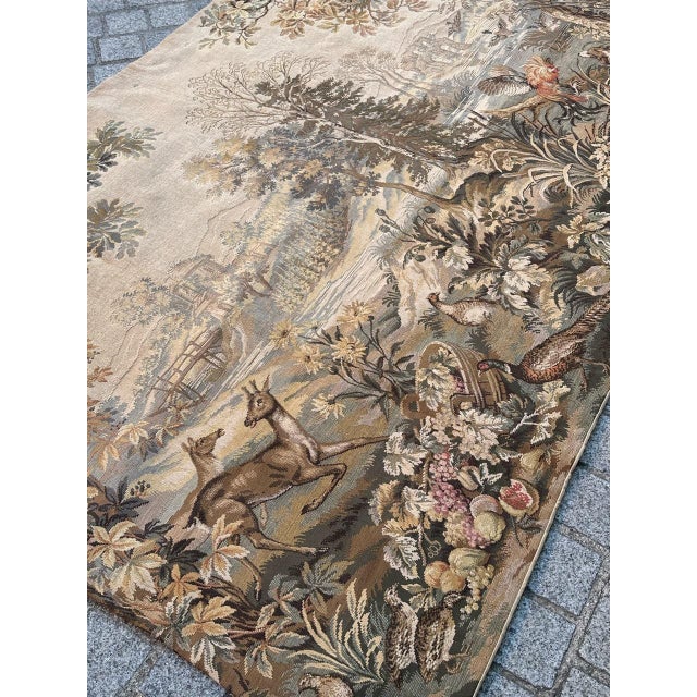 Vintage French Aubusson Style Jacquard Tapestry, 1970s For Sale - Image 11 of 18