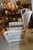 Vintage White Wicker Wing Back Arm Chair W/ Blue Cushions & Coil Sprung Seat For Sale - Image 10 of 18