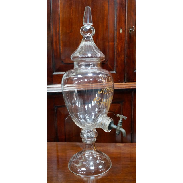 Large Antique Crystal Whiskey Dispenser, 1870 For Sale - Image 4 of 8