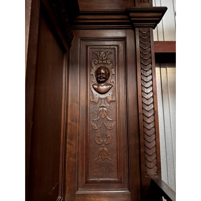 Renaissance Style Walnut Buffet For Sale - Image 4 of 10