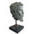 Verdigris Vintage Verdigris Patinated Cast Bronze Classical Head Sculpture on Stand, Grand Tour Style For Sale - Image 8 of 11