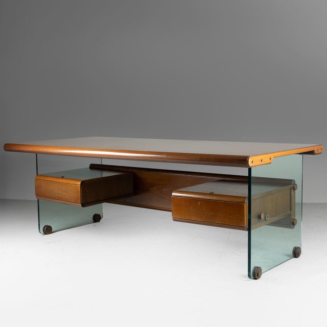 Large Desk in Brass and Cut Crystal by Fabio Lenci, 1960s For Sale - Image 16 of 16