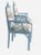 1980s Pair Newly Upholstered Blue Chinese Chippendale Chairs in Schumacher Tientsin Toile For Sale - Image 9 of 17