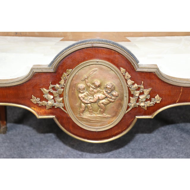 François Linke Francois Linke French Louis XV Style Bronze Mounted Narrow Vitrine C. 1915 For Sale - Image 4 of 16