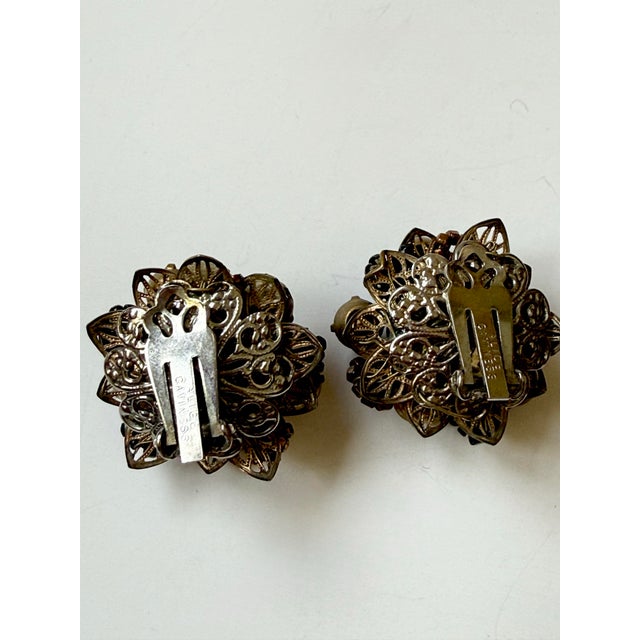 Vintage Signed Alice Caviness Multi-Strand Art Glass Bib Necklace & Earring Set, 3 Pieces For Sale In Seattle - Image 6 of 10