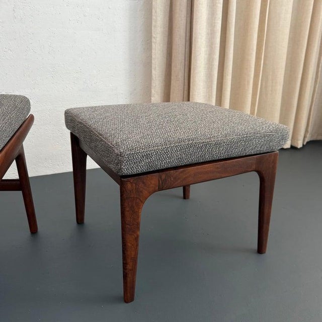 1960s Scandinavian Modern Teak Slipper Chair Ottoman Set by Gerhard Berg For Sale - Image 9 of 11