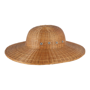 Vintage Campaign Anglo Indian Wicker Pith Helmet