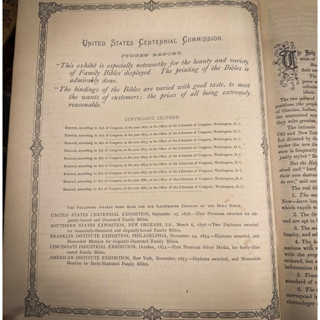 Holy Bible From 1883 With Illustrated History of the New & Old Testament For Sale - Image 11 of 15