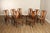 High Quality Vintage Set of Eight Custom Upholstered Carved Mahogany Dining Chairs