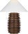 Modern Kelly Wearstler by Visual Comfort Signature Crenelle 27" Stacked Table Lamp in Burnished Birch with Linen Shade For Sale - Image 3 of 3