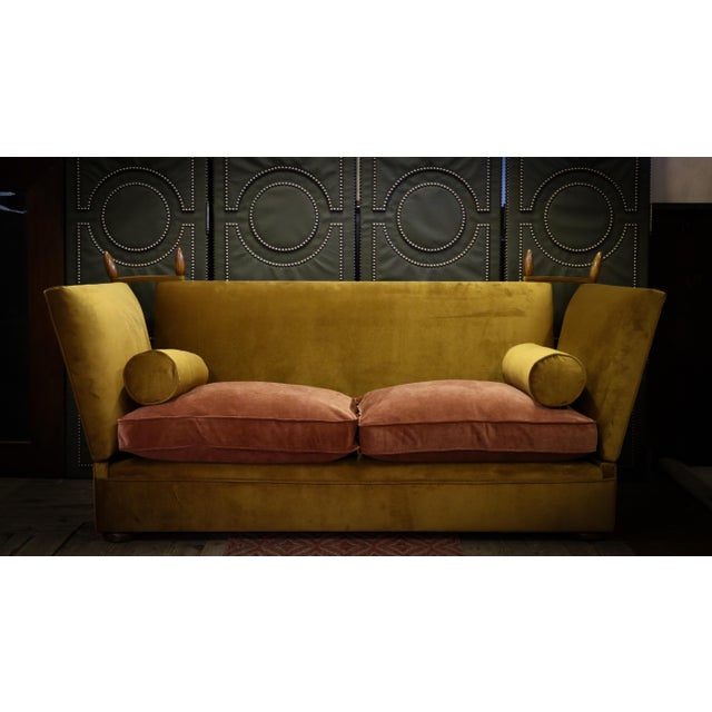 Tiplady 3-Seater Sofa in Butterscotch and Salmon Velvet from George Smith, 2010s For Sale - Image 11 of 18
