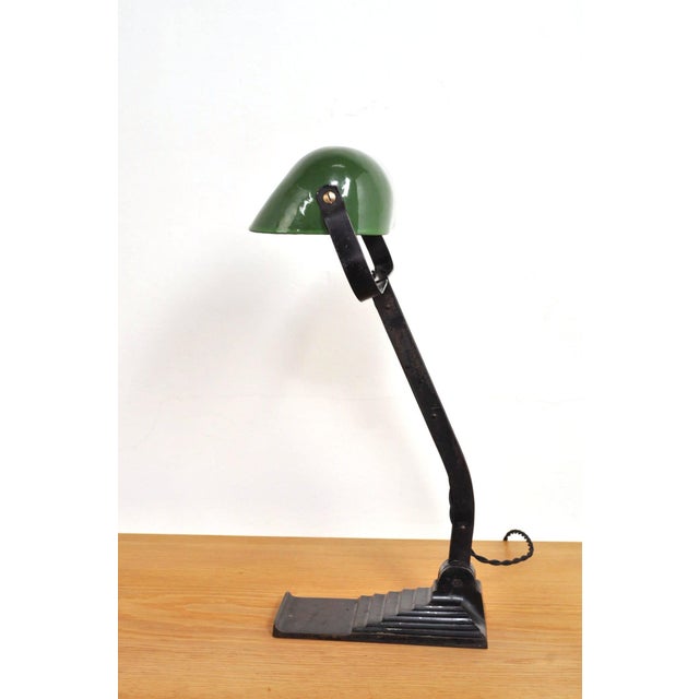 Art Deco Banker's Lamp from Erpe, 1930s For Sale - Image 9 of 13
