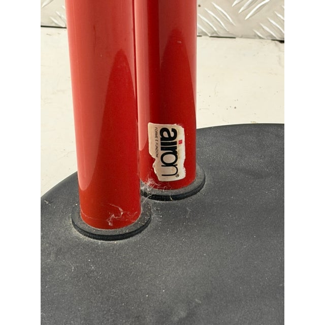 Vintage Modern Red and Black Metal Valet Coat Rack, 1980s For Sale - Image 14 of 17