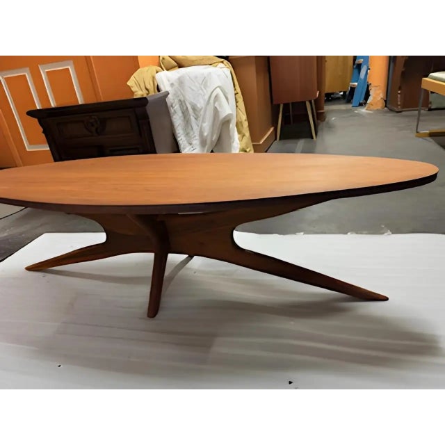 Mid-Century Modern Sculptural Mid Century Modern Solid Walnut Coffee Table For Sale - Image 3 of 4