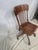 Vintage Solid Oak Swivel Banker's Chair With Casters For Sale - Image 4 of 5