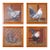 French Oil Paintings on Board of Chickens - Set of 4 For Sale - Image 12 of 12