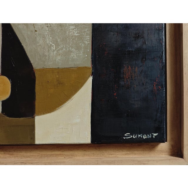 2020s Ce Qui Affleure — Original Abstract Geometric Oil Painting, Framed by Sophie Dumont, 2026 For Sale - Image 5 of 8