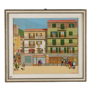 Giorgio Ciacci, Landscape Composition, Oil Painting on Panel, Framed For Sale