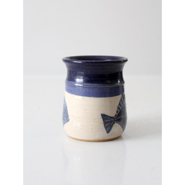 Contemporary Vintage Jeanne Stolberg Studio Pottery Mug For Sale - Image 3 of 9