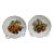 Vintage Bohemian Fine China Fruit Plates - Set of 2 For Sale