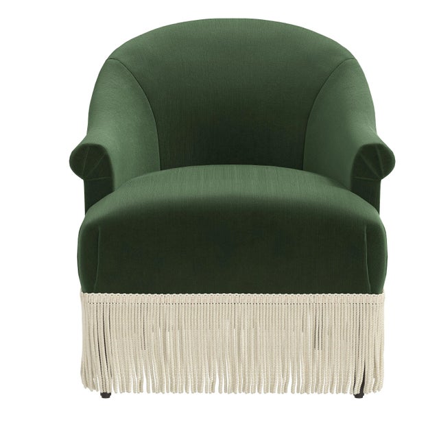 Not Yet Made - Made To Order Fringe Chair in Titan Emerald For Sale - Image 5 of 9