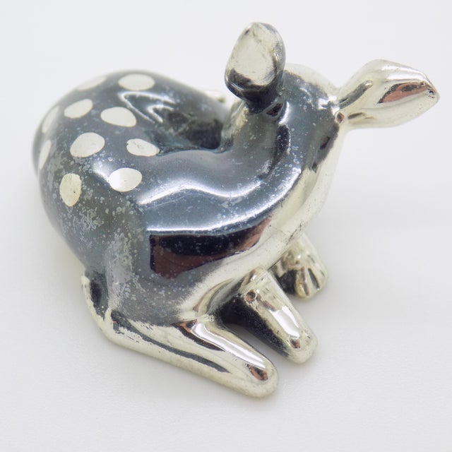 1980s Vintage Italian Handmade Genuine Sterling Silver 925 Saturno Brand Deer Figurine For Sale - Image 5 of 10